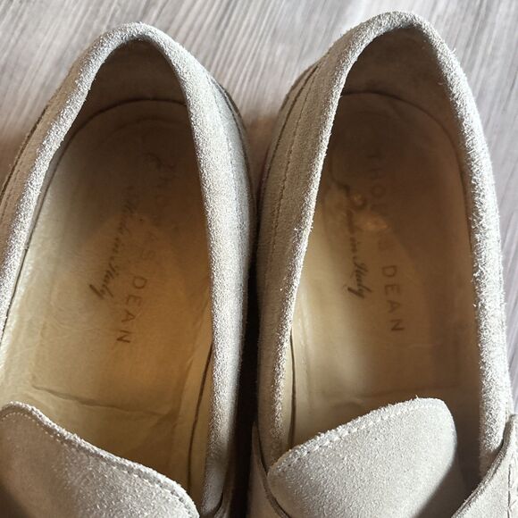 Thomas Dean Made In Italy Vero cuoio Suede Leather Tassel  Gray Loafer, Size 9 main image 12